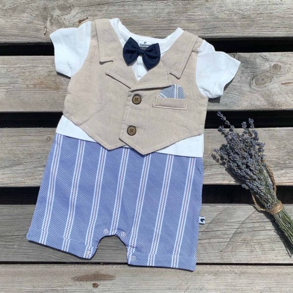 Песочник - костюм для мальчика Caramell First Boy, хлопок, 1-12 м