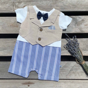 Песочник - костюм для мальчика Caramell First Boy, хлопок, 1-12 м