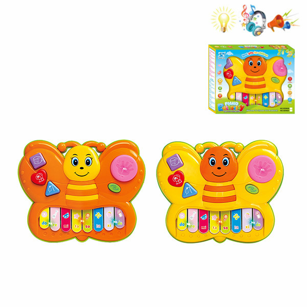 Пианино развивающее Бабочка 42315, со звуком и светом