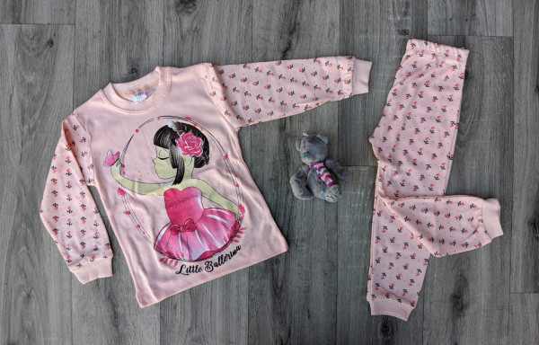 Пижама для девочки Supermini Balet, интерлок, 9м-6 лет