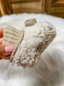 Пинетки детские с манжетами Joviel, на натуральной овчине, р.18-22