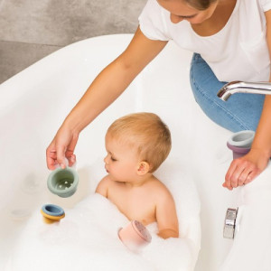 Игрушка для купания BabyOno Пирамидка Cup Into Cup, силиконовая