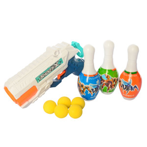 Пистолет с кеглями Magic Gun 648-31, мягкие пули-шарики
