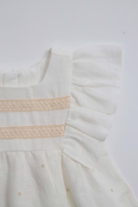 Платье для девочки Caramell Linen Girl, с повязкой, лён, 3-18 м