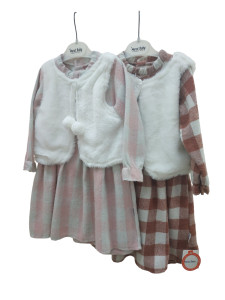 Платье с жилеткой MuratBaby Клетка, байка, 2-5 лет