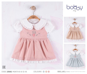 Платье летнее Bobby Baby Pretty Girl, для девочки, батист, 3-18 м