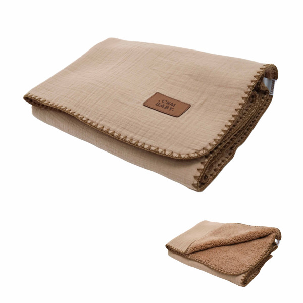 Плед детский Caramell Basic, муслин/велсофт, 85х90см