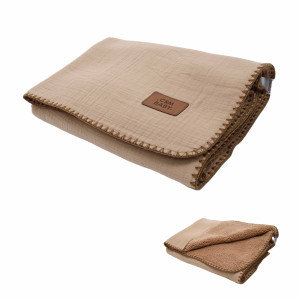 Плед детский Caramell Basic, муслин/велсофт, 85х90см