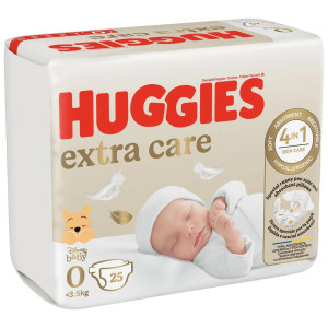 Подгузники Huggies Extra Care NB №0 (до 3,5 кг), для недоношенных, 25 шт.