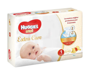 Подгузники Huggies Bebe Extra Care NB №1 (2-5кг), 28шт.