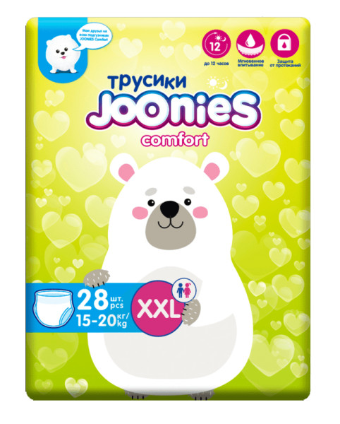 Трусики Joonies Comfort  XXL (15-20кг), 28 шт.