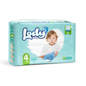 Подгузники Lody Baby Air №4 (7-18 кг), 54 шт.