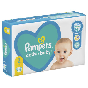 Подгузники Pampers Active Baby №2 (4-8кг), 72шт.