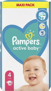 Подгузники Pampers Active Baby №4 (9-14кг), 58 шт.