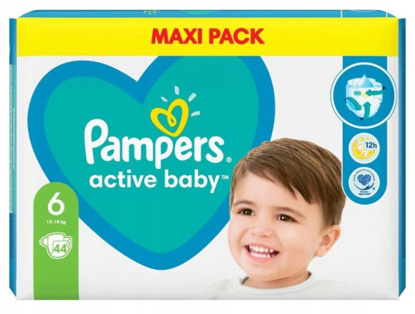 Подгузники Pampers Active Baby №6 (13-18кг), 44шт.