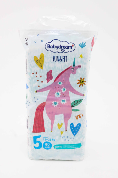 Подгузники Babydream Fun&Fit Junior №5 (12-25 кг), 40 шт.
