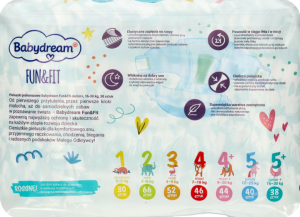 Подгузники Babydream Fun&Fit Junior Plus №5+ (12-25 кг), 38 шт.