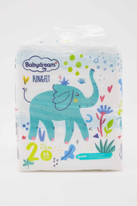Подгузники Babydream Fun&Fit Mini №2 (3-6 кг), 66 шт.