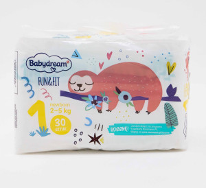 Подгузники Babydream Fun&Fit Newborn №1 (2-5 кг), 30 шт.