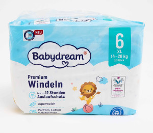 Подгузники Babydream Windeln Premium №6 (14-20кг), 32 шт.