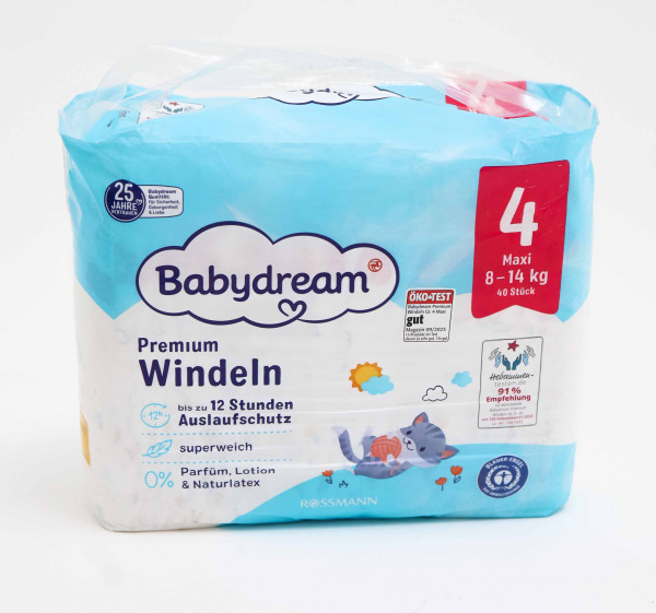 Подгузники Babydream Windeln Premium Maxi №4 (8-14 кг), 40 шт.