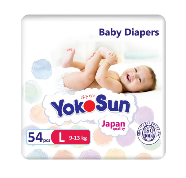 Подгузники для мальчиков и девочек YokoSun L (5-10кг), 54 шт.