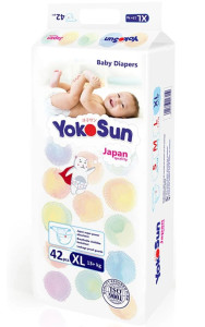 Подгузники для мальчиков и девочек YokoSun XL (13+кг), 42 шт.
