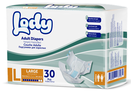 Подгузники для взрослых Lody Adult Diaper L, 100-150 см, 30 шт.