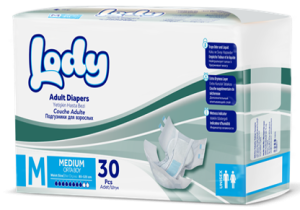 Подгузники для взрослых Lody Adult Diaper M, 85-125 см, 30 шт.