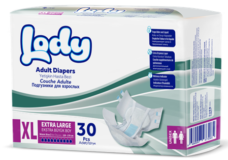 Подгузники для взрослых Lody Adult Diaper XL, 120-170 см, 30 шт.