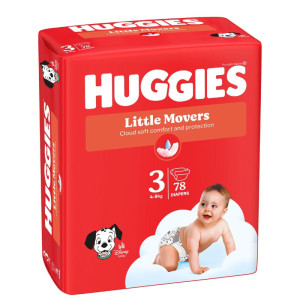 Подгузники Huggies Little Movers №3 (4-9 кг), 78 шт., унисекс