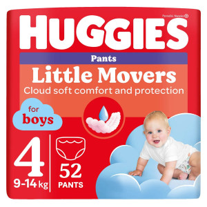 Трусики Huggies Pants Little Movers для мальчиков №4 (9-14 кг), 52 шт.