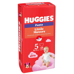 Трусики для девочек Huggies Pants Little Movers №5 (12-17 кг), 48шт.