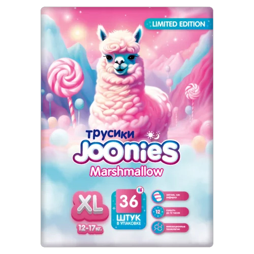 Трусики Joonies Marshmallow XL (12-17кг), 36 шт.