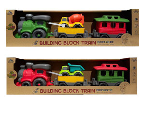 Поезд игрушечный Geng Feng с машинкой, биопластик