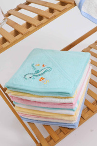 Полотенце - уголок махровое Ramel Морской конек, хлопок, 75х80 см