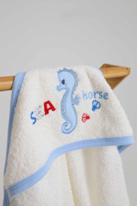 Полотенце - уголок махровое Ramel Морской конек, хлопок, 75х80 см
