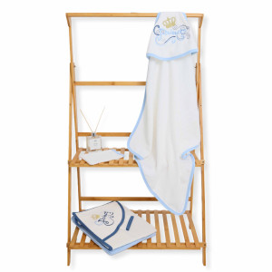 Полотенце - уголок махровое Ramel Prince/Princess с варежкой, хлопок, 75х80 см