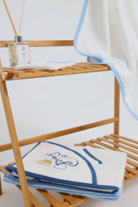 Полотенце - уголок махровое Ramel Prince/Princess с варежкой, хлопок, 75х80 см