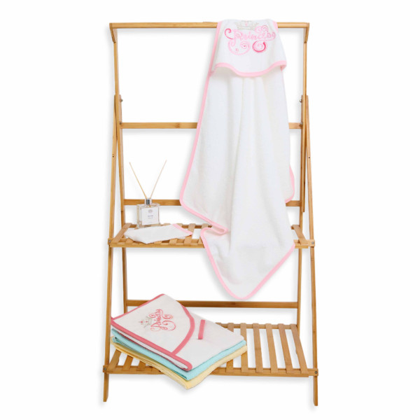 Полотенце - уголок махровое Ramel Prince/Princess с варежкой, хлопок, 75х80 см