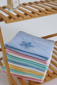 Полотенце - уголок махровое Ramel Звездочка, хлопок, 75х80 см