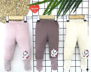 Ползунки для девочки Murat Baby Кошечка, рубчик, 1-12 м
