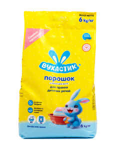 Порошок для стирки УШАСТИК (ВУХАСТИК), детский, 6кг
