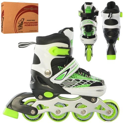 Роликовые коньки PROF1 KIDS  A 4140, раздвижные, переднее колесо светится