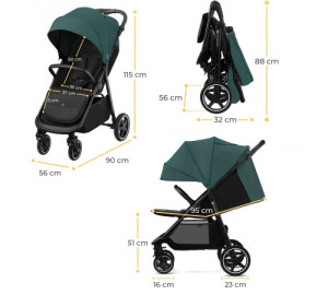 Коляска прогулочная KinderKraft Route, автоматическое складывание