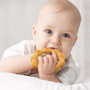 Прорезыватель BabyOno Ring, силиконовый грызунок