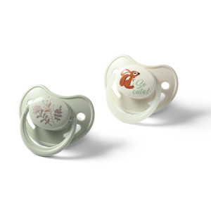 Пустышка анатомическая BabyOno, силикон, 6-18m, 2 шт.