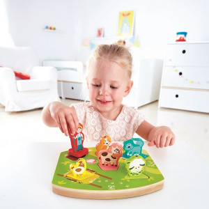Рамка-вкладыш Hape E1614 Ферма, с музыкой