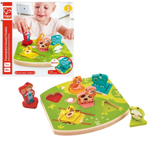 Рамка-вкладыш Hape E1614 Ферма, с музыкой