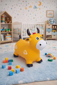 Прыгун детский Бык, с музыкой